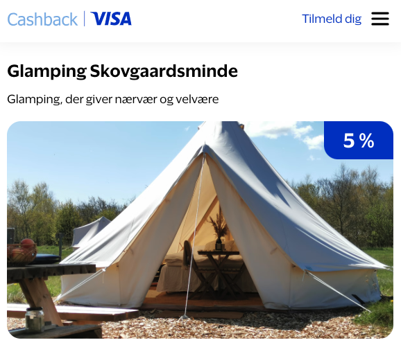 VISA Cashback Glamping Skovgaardsminde