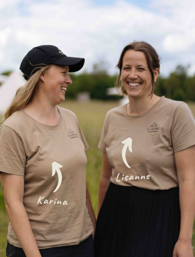Ejer Skovgaardsminde Lisanne Metselaar Brorsen og Karina Metselaar Brorsen Glamping Skovgaardsminde