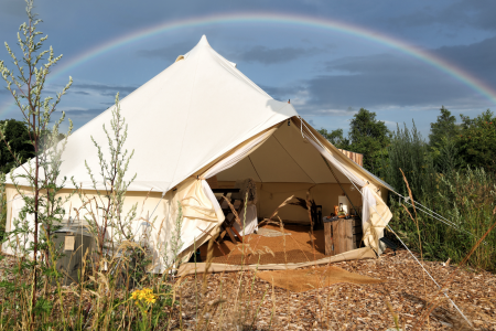 Rainbow over Glamping Tent