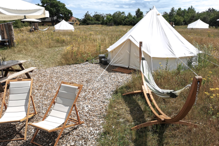 You have your own camp at Glamping Skovgaardsminde